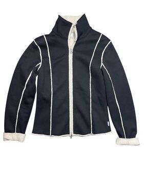 Bogner Fire + Ice Black Sherpa Lined Zip Jacket Size M